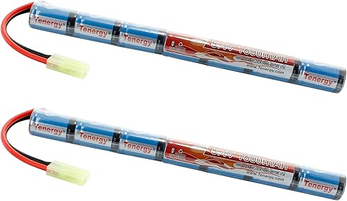 Miniatura 8 de Tenergy Airsoft - Batería de 8.4 V 1600 mAh NiMH Stick de alto rendimiento con conector Mini Tamiya, batería de repuesto para rifle de Airsoft,