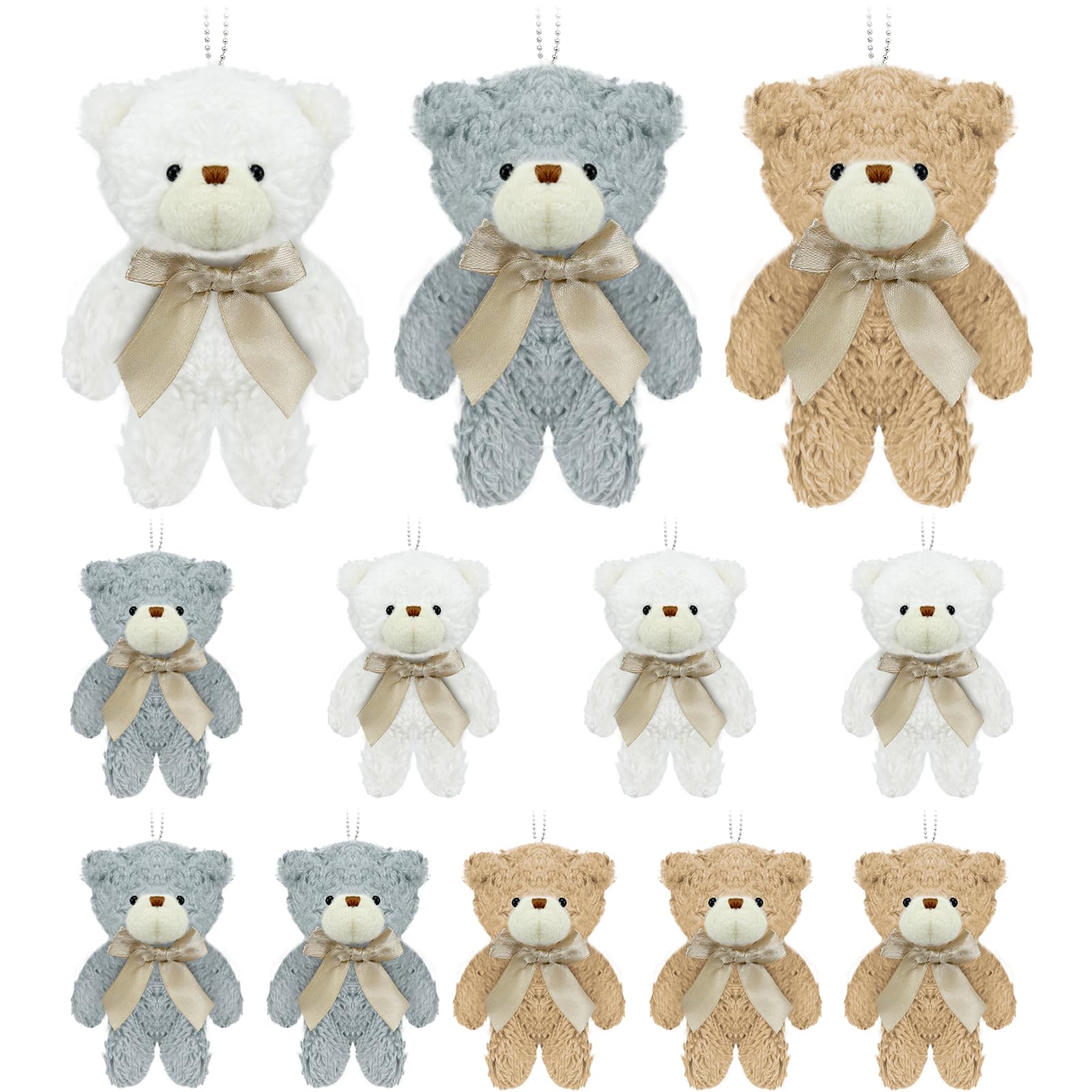 Amazon.com: YJUBAOA 12 pcs Mini Stuffed Teddy Bears 4.7 Inch Small
