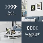 XUANLUO Picture Frames-4 Set 8x10 Picture Frame,Distressed Farmhouse Wood Pattern Photo frame,Display 5x7 with Mat or 8x10 Without Mat,Wall and Desktop Display Ideal for Home Decor,Multicolour