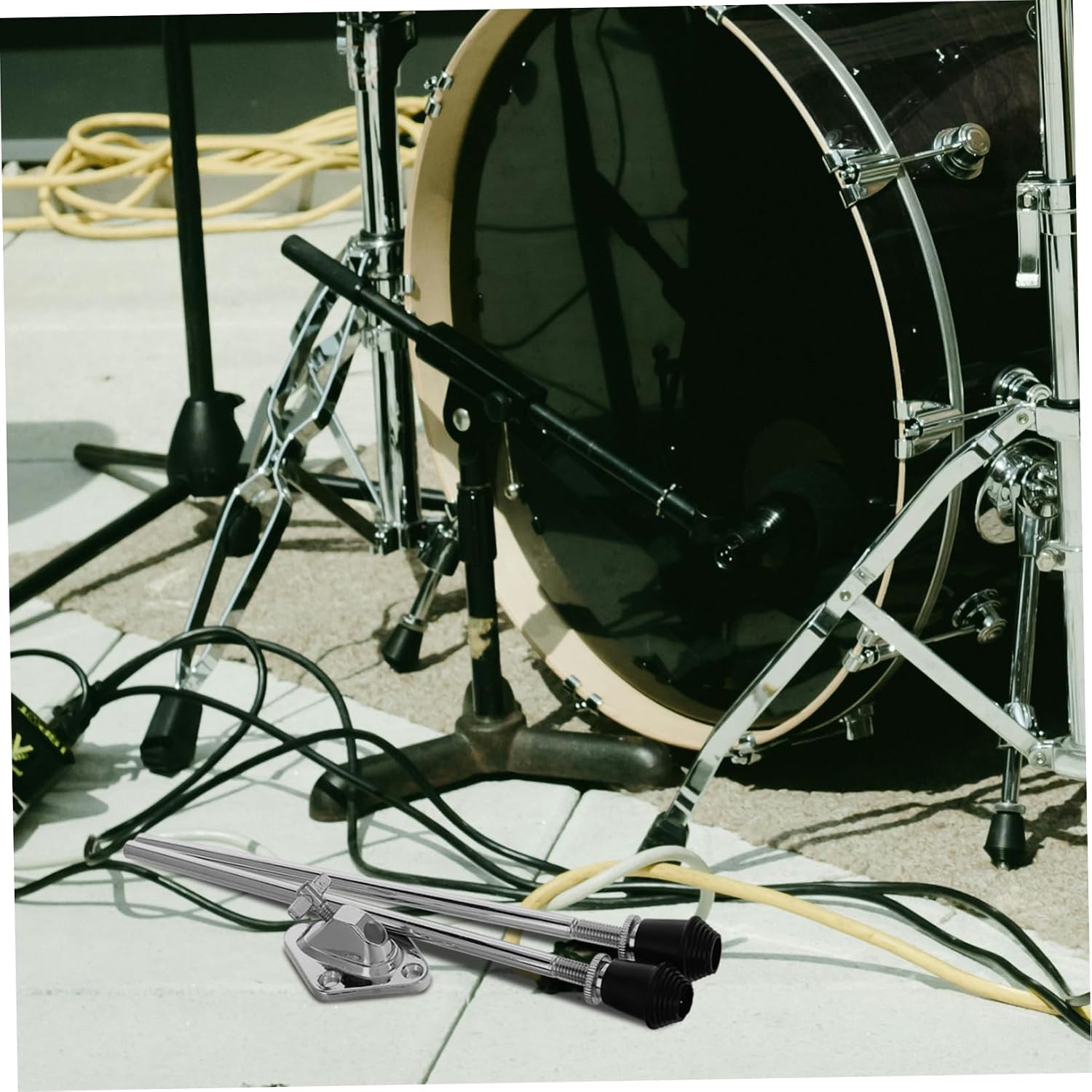 2sets Bass Drum Legs Skid Floor Support Bracket Easy Installation Percussion Accessory for Drum Stability and Performance