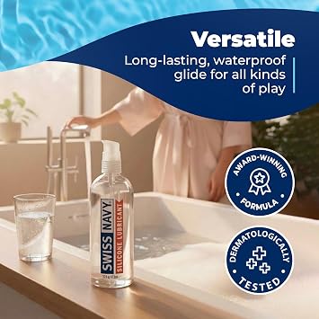 SWISS NAVY - Premium Silicone-Based Lubricant - Nourishing, Lightweight & Slippery- Smooth Formula - Suitable for Any Skin Type - 473ml