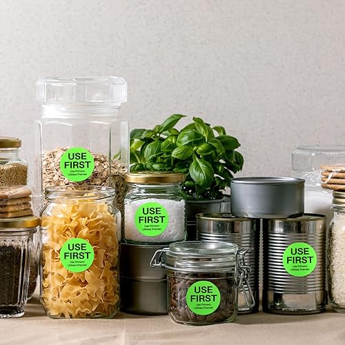 Vista 61 de Epakh 2000 calcomanías de uso para servicio de alimentos, etiquetas de control de inventario de 1.5 pulgadas para restaurante, adhesivo permanente