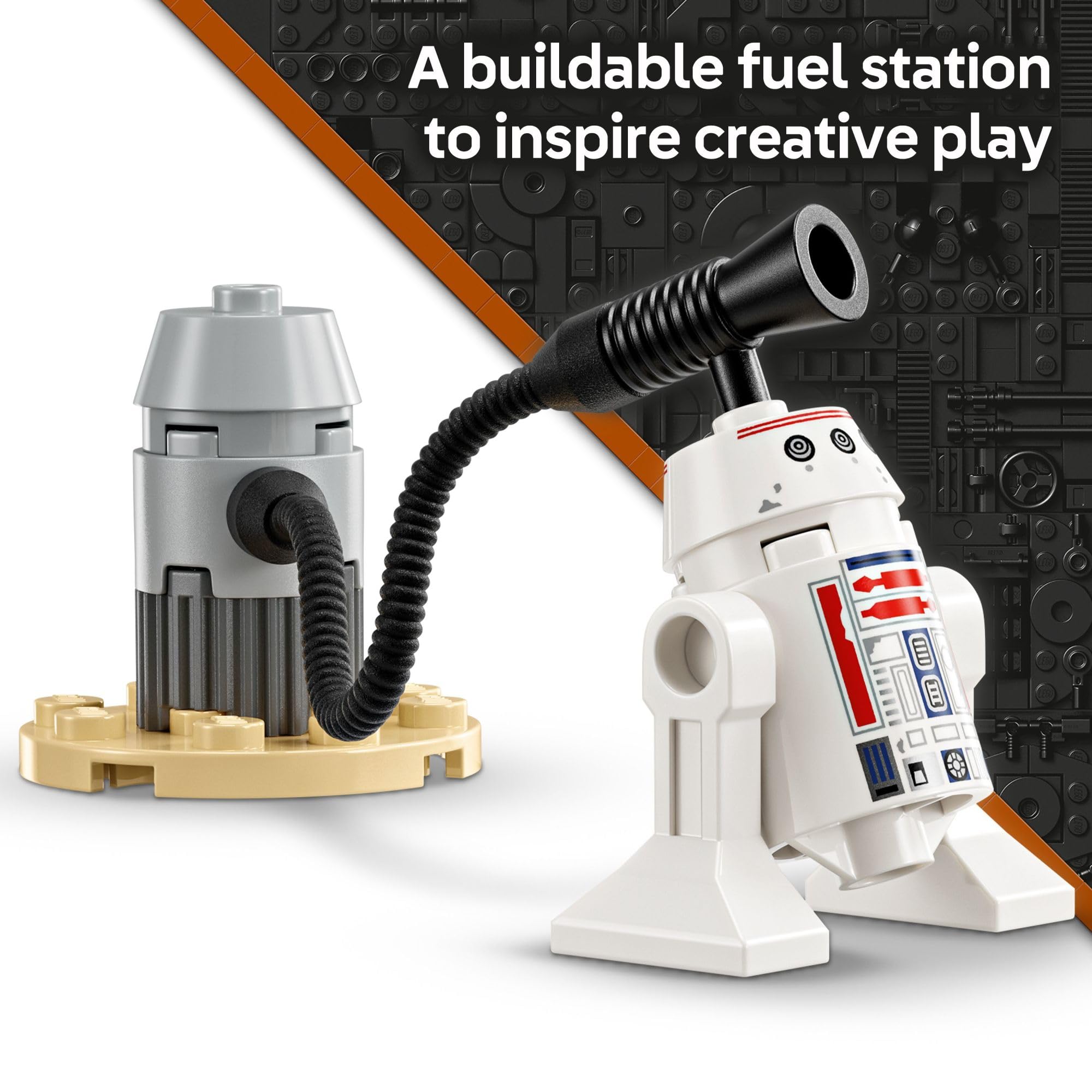 LEGO Star Wars: The Mandalorian Mando and Grogu's N-1 Starfighter Toddler Building Toy - Star Wars Baby Yoda Toy for Kids, Boys & Girls, Ages 4+ - Educational Preschool Toy Gift for Birthdays - 75410 - Image 5