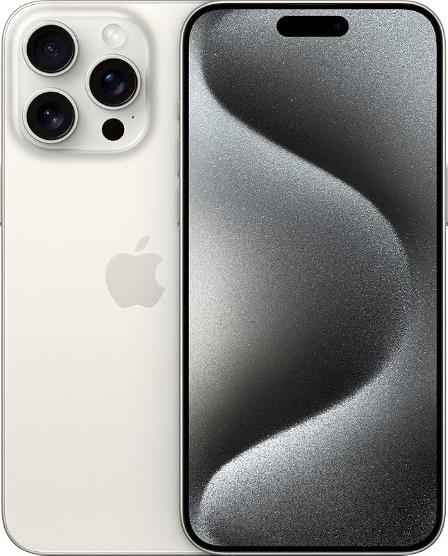 Apple iPhone 15 Pro, 512 GB, titanio blanco - Libre (renovado)