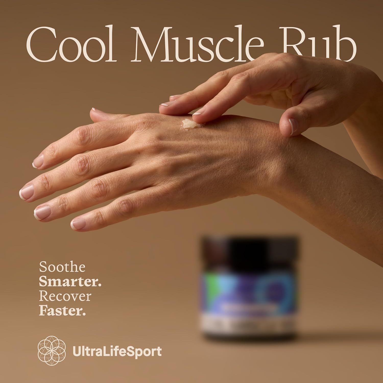 Ultra Life Sport – Premium Cooling Muscle Rub – Vegan Topical Balm with Peppermint & Bergamot – Organic, Non-GMO, Water-Based Formula – Clean Botanical Ingredients
