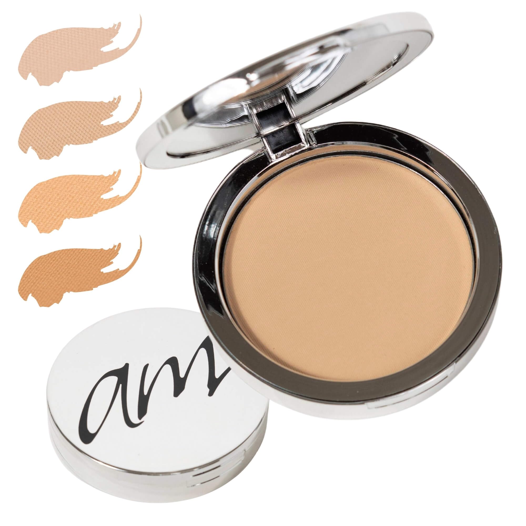 Advanced Mineral Makeup4-in-1 Pressed Foundation Powder with Natural SPF, Concealer & Finishing Powder, Medium to Full Coverage Foundation, Mineral-Based Powder (Angelina, .35 oz)
