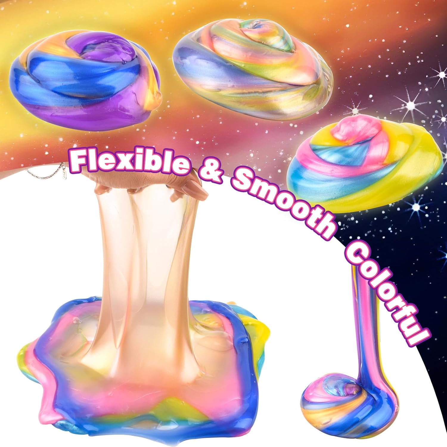 Galaxy Slime Party Favors for Kids – 116 Pack Colorful Slime Toys, Goodie Bag Stuffers, Birthday Party Supplies, Classroom Rewards, Stocking Stuffers for Boys & Girls