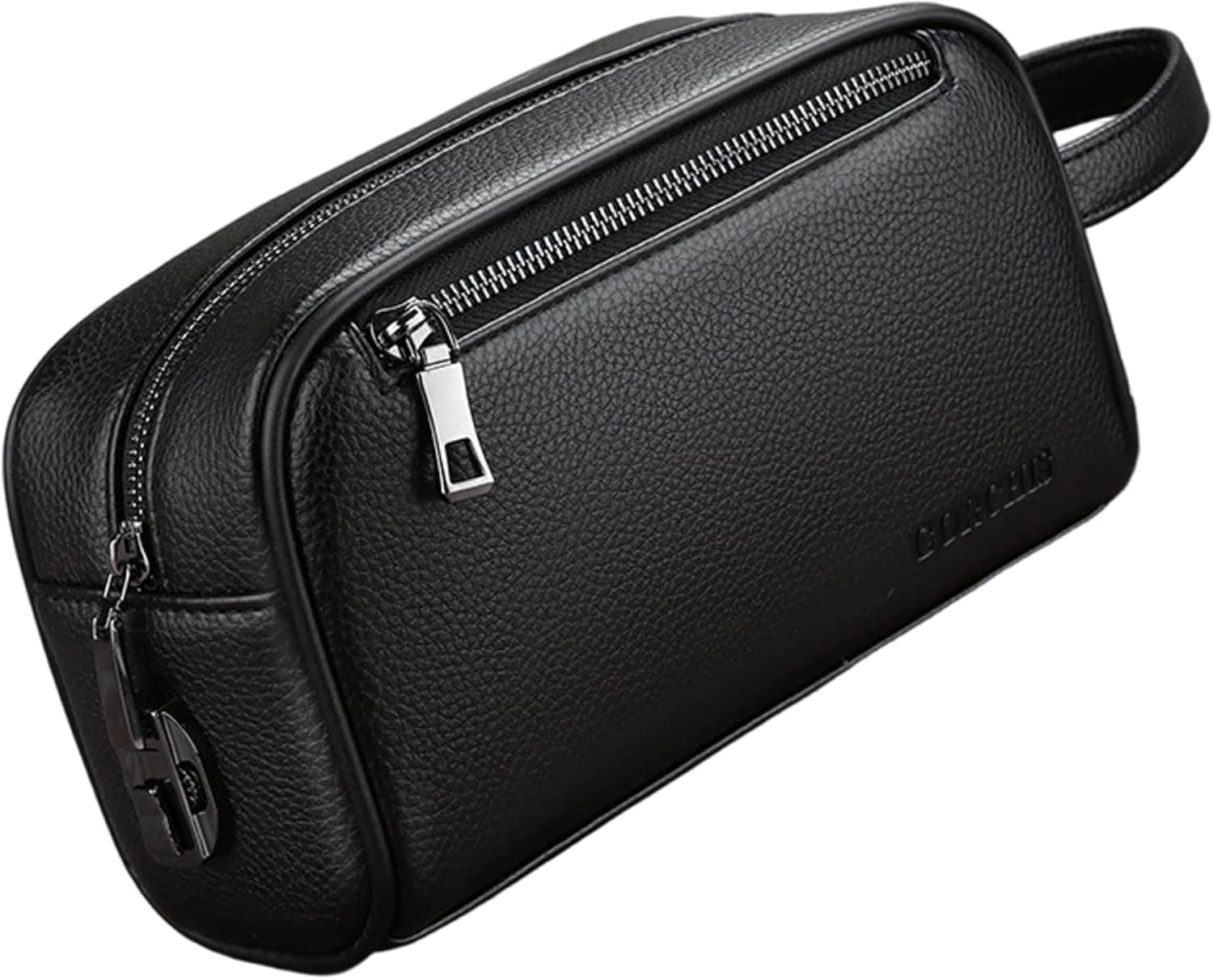 Men Purse Hand Bag for Men PU Leather Mens Handbag with Handle & Coded Lock Soft Elegant Man Purse for Daily Use