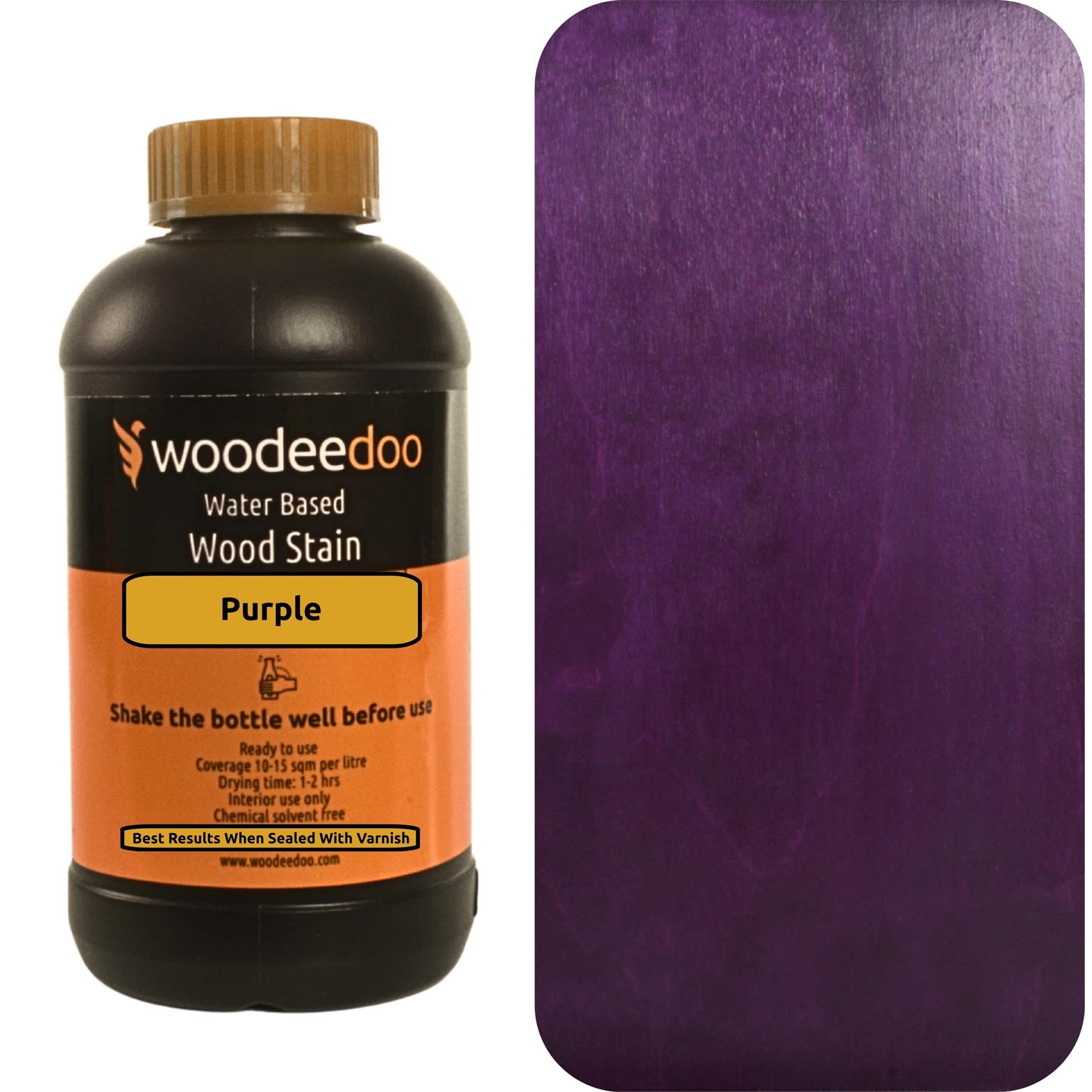 Woodeedoo Water-Based Wood Stain DyePurple450MlReady To Use Quick Dry from B&Q