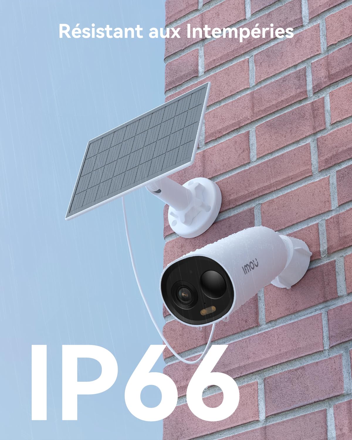 Imou 3K(5MP) Caméra Surveillance WiFi Extérieure sans Fil Solaire, Camera Solaire Exterieur avec IA Détection Humaine, Vision Nocturne Couleur, Audio Bidirectionnel,Mode Privé,Sirène,Étanche IP66