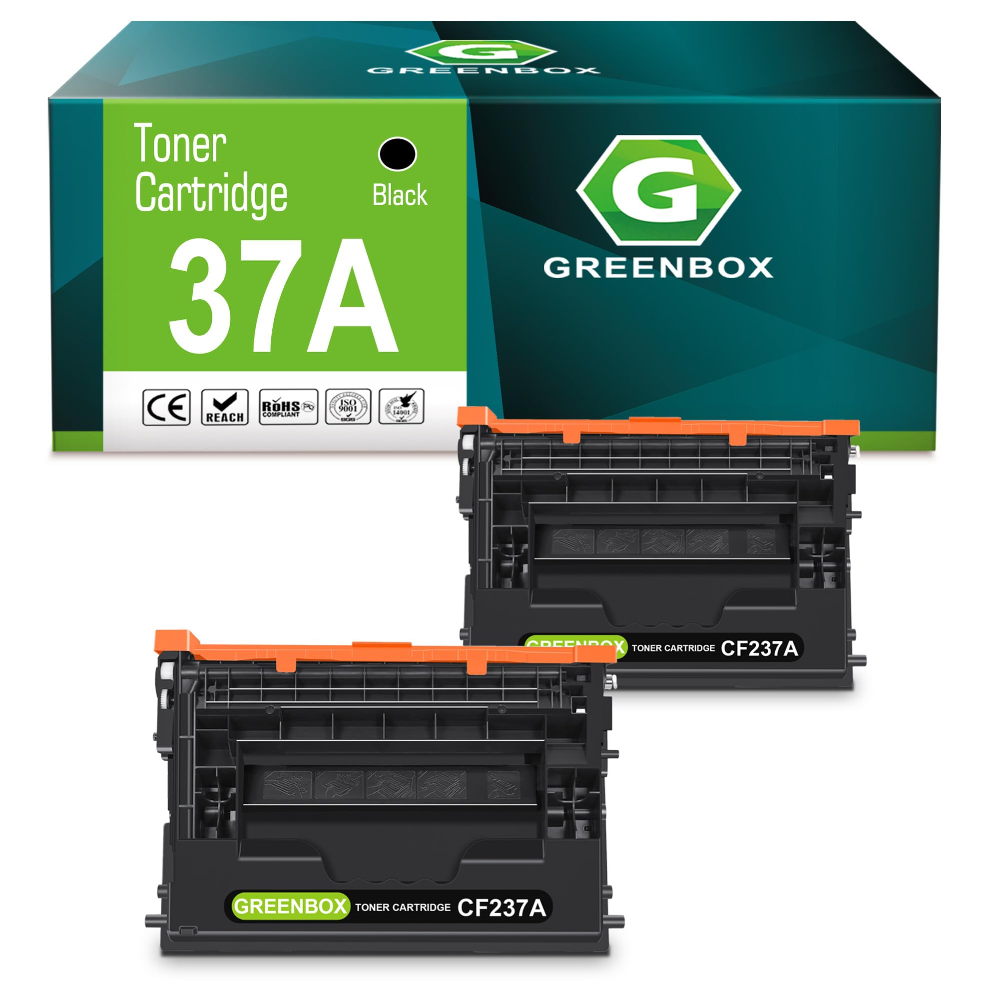 GREENBOX 37A Black Toner Cartridge Replacement for 37A CF237A 37X CF237X Toner Cartridge High Yield for Enterprise M607 M608 M607n M607dn M608dn M609