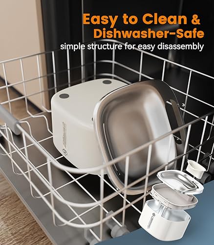 Miniatura 4 de oneisall Fuentes de agua de 3,5 L para gatos en interiores, fuentes de agua de acero inoxidable para mascotas, fuentes de agua para gatos de