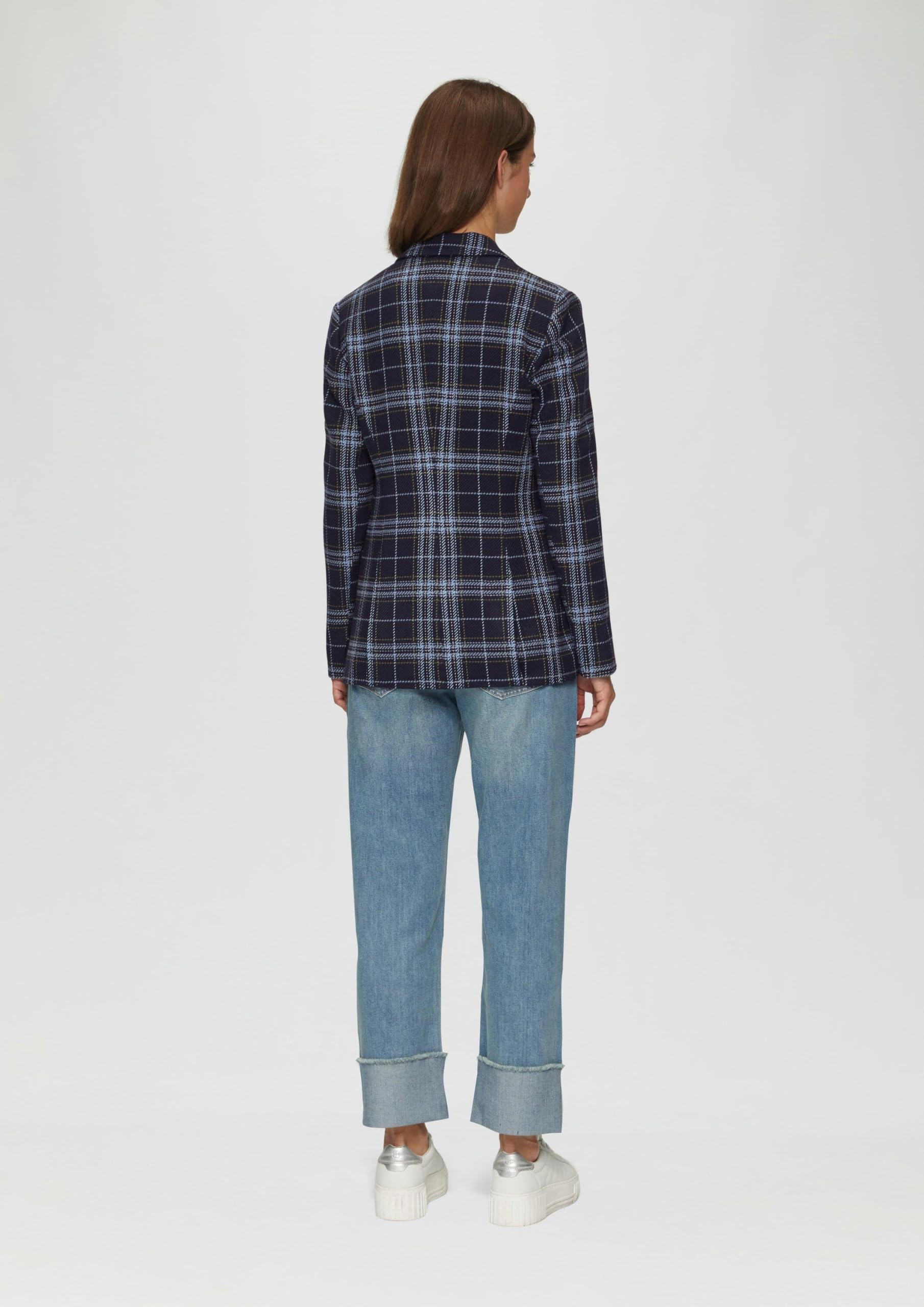 s.Oliver Langer Twillblazer mit Karomuster