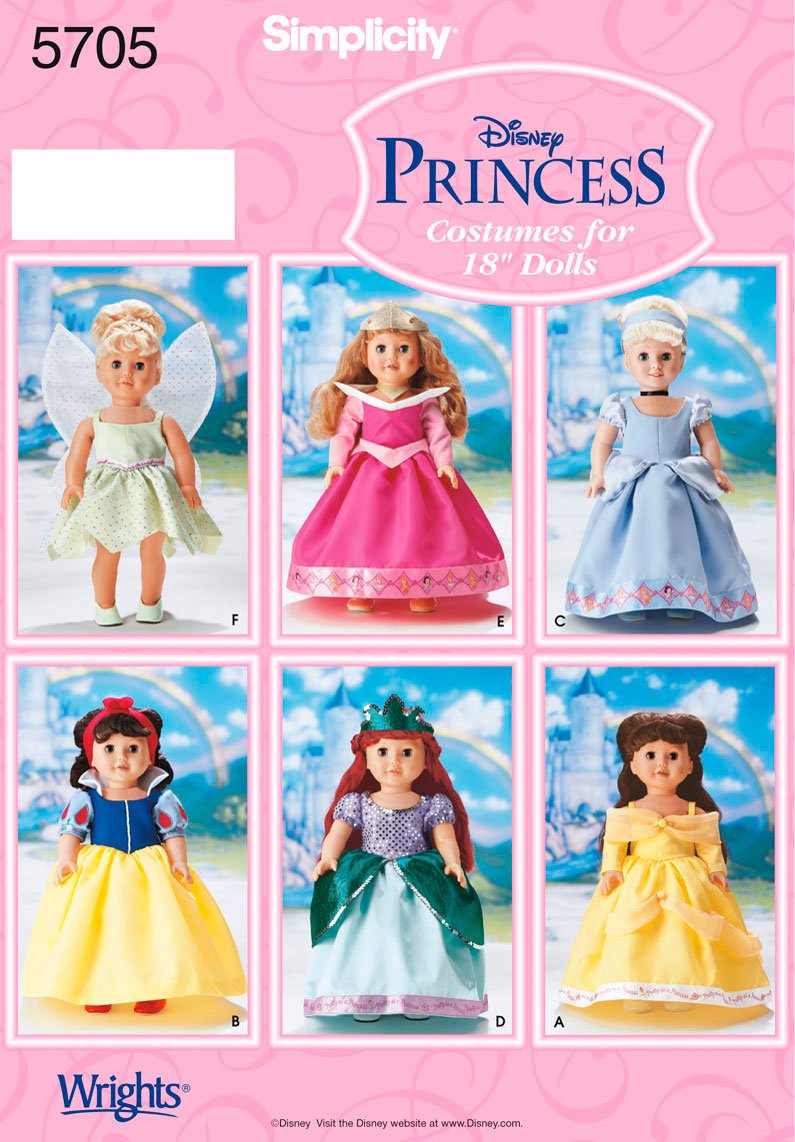 Amazon.com: Simplicity Sewing Pattern 5705 Doll Clothes, One Size : Arts,  Crafts & Sewing