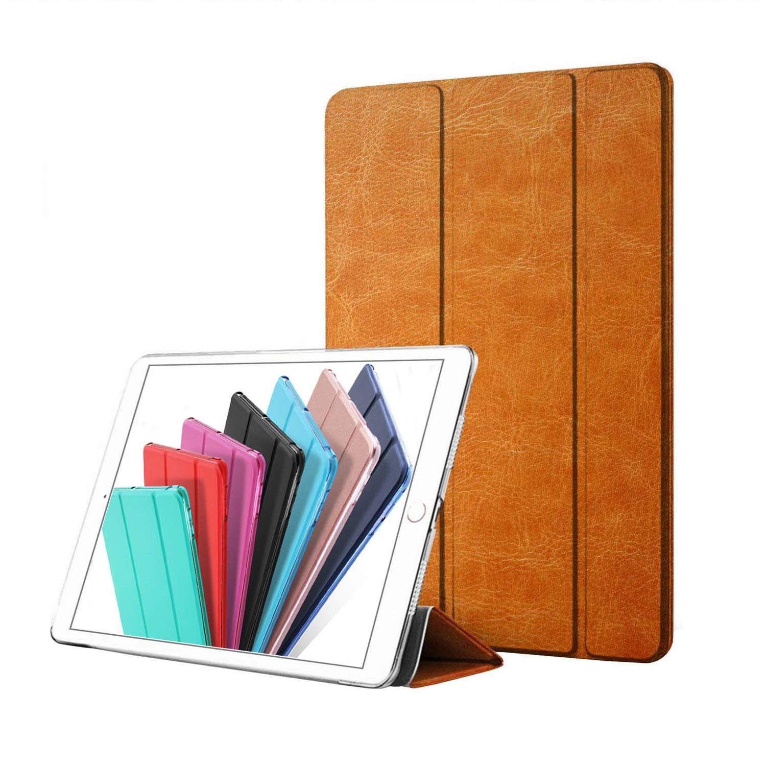 DuraSafe Cases iPad 9.7 Inch 5/6 [iPad 5th 6th Gen ] A1893 A1954 A1822 A1823 MRJN2HN/A MR7G2HN/A MR7F2HN/A MP2F2HN/A Trifold Printed Hard Smart PC Transparent Back Cover - Brown Texture (B07VCJRVH7) Amazon Price History, Amazon Price Tracker