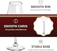 Vista 3 de 4 Piezas Copas de Vino de Plástico de 15 oz con Tallo, Copas Transparentes Irrompibles para Hogar, Boda, Campamento, Viaje, Copas de Vino Flotantes