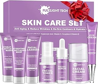 Set de Cuidado de la Piel, 7 Piezas Antienvej...
