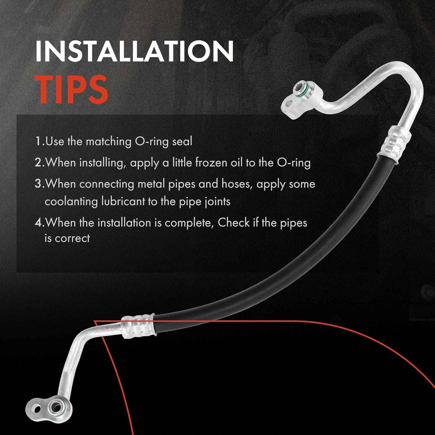 A-Premium A/C Discharge Line Hose Assembly Compatible with Honda HR-V, 2016-2022, 1.8L, Compressor to Condenser