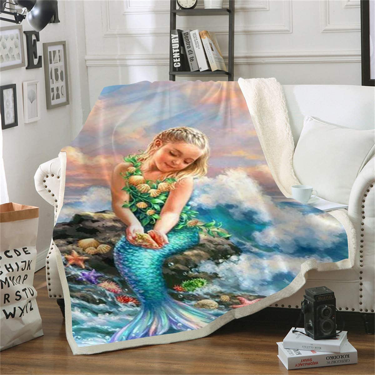 Couverture polaire douce ange : le plaid réconfortant et moelleux pour fille