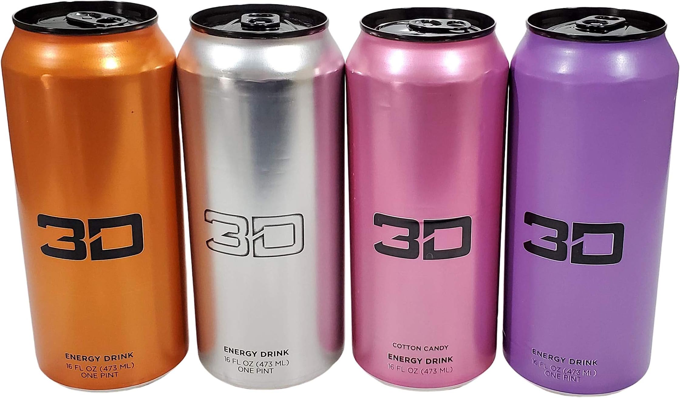 3D Energy Drink Variety Packs (4 Flavor Variety Pack #2, 12 Cans)