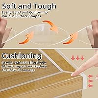 Vista 3 de Protector de borde transparente, protector de esquina seguro, protector de borde antiafilado, para muebles, cajones, mesas, armarios de 0.8 pulgadas