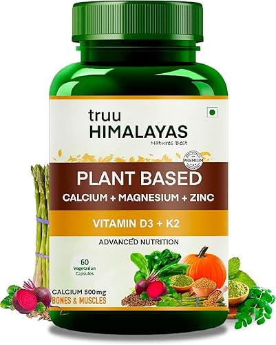 Vitamina de magnesio y zinc D3 + K2 para apoyo articular y salud ósea, suplemento 100% a base de plantas, fabricado con hierbas ayurvédicas