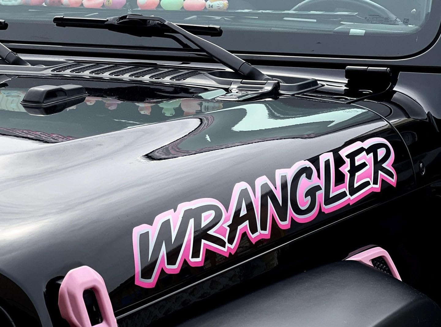 Pink - Wrangler - hood decal set for Jeep - 2pc set