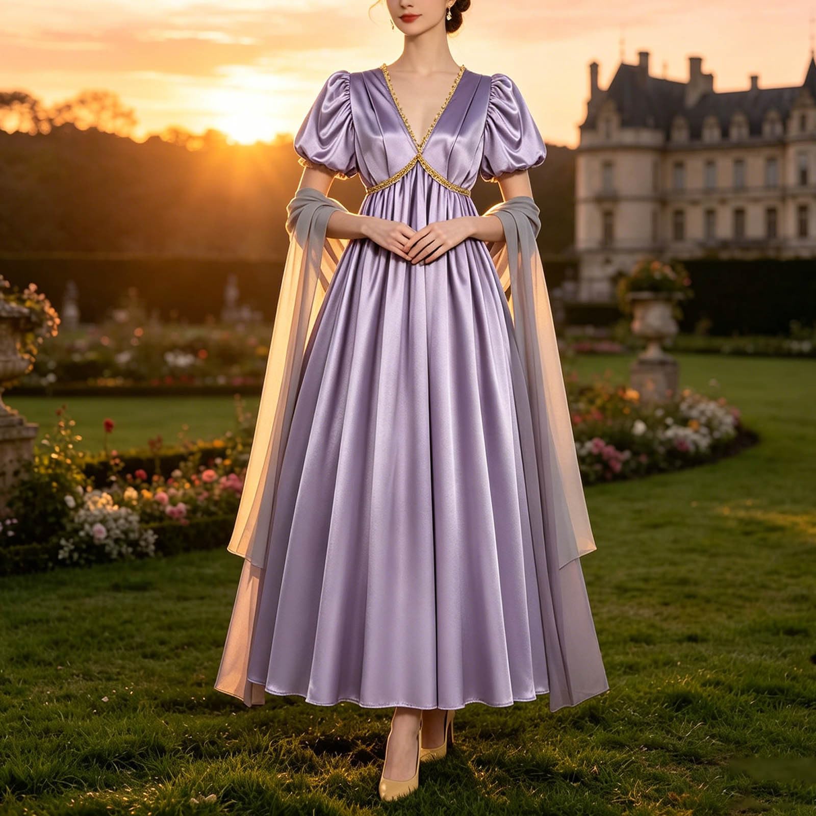 Elegante Abito da Sera Medievale per Corte, spettacoli teatrali e Cosplay.