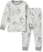 Vista 34 de Burt's Bees Baby Conjunto de Pijama de 2 Piezas para Niños con Camiseta de Manga Larga y Pantalones de Algodón Orgánico