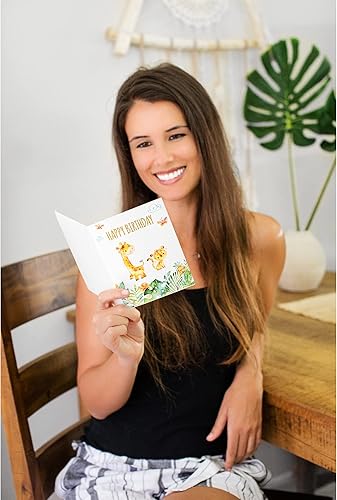 Miniatura 3 de 30 tarjetas de feliz cumpleaños de safari a granel  Tarjeta de cumpleaños para niños  Tarjetas de cumpleaños surtidas con sobres, caja surtida de