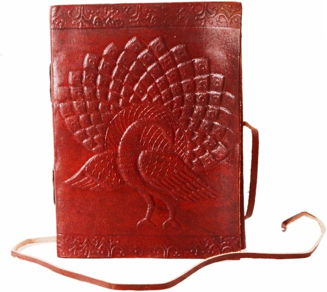 Purpledip Leather Journal 'Rain Dance': Handmade Travel Diary Vintage Notebook (11297)