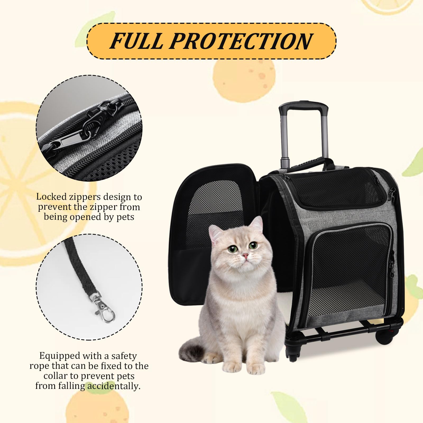 Zaino Per Gatto Zaino Gatto Trasporto, Trasportino Gatto Ruote