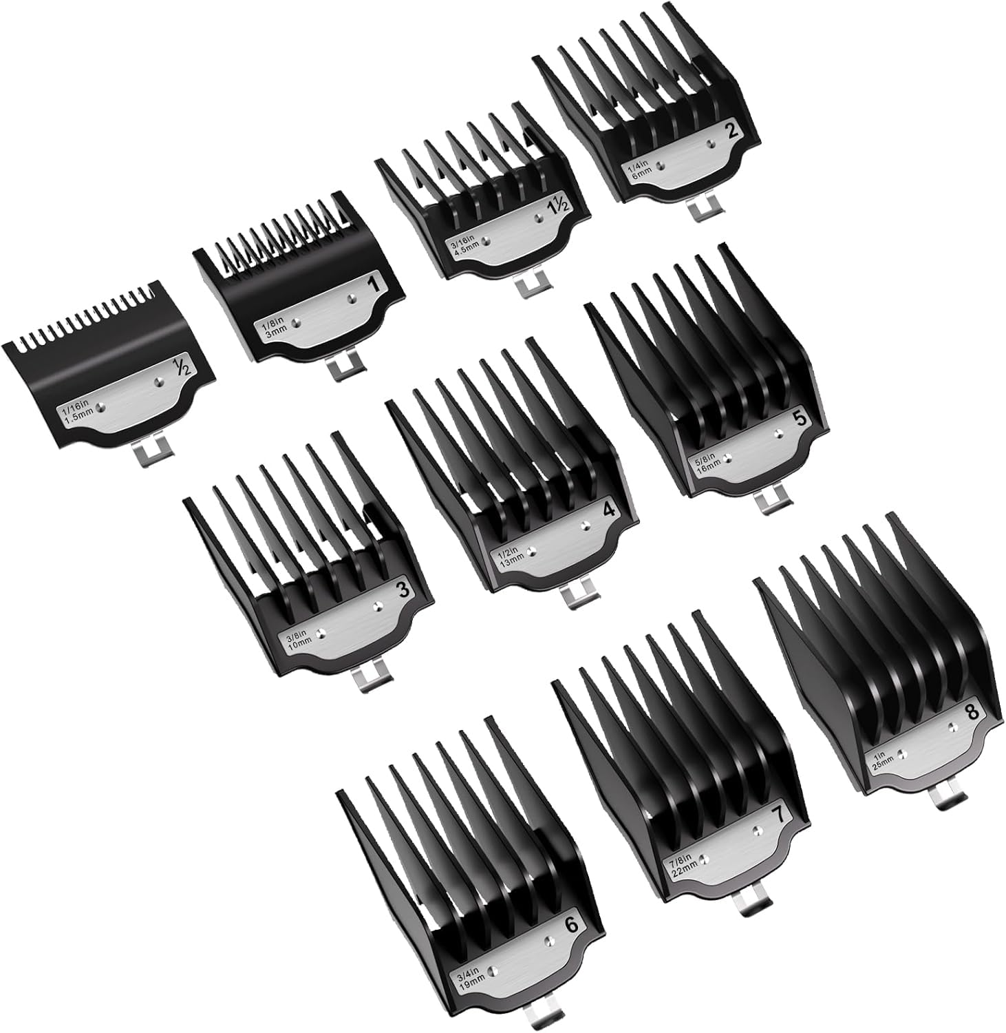 Professional for Wahl Clipper Guards Set, 10 Pcs Coded Cutting Guides #3170-400- 1/16” to 1” Compatible with All Wahl Clippers