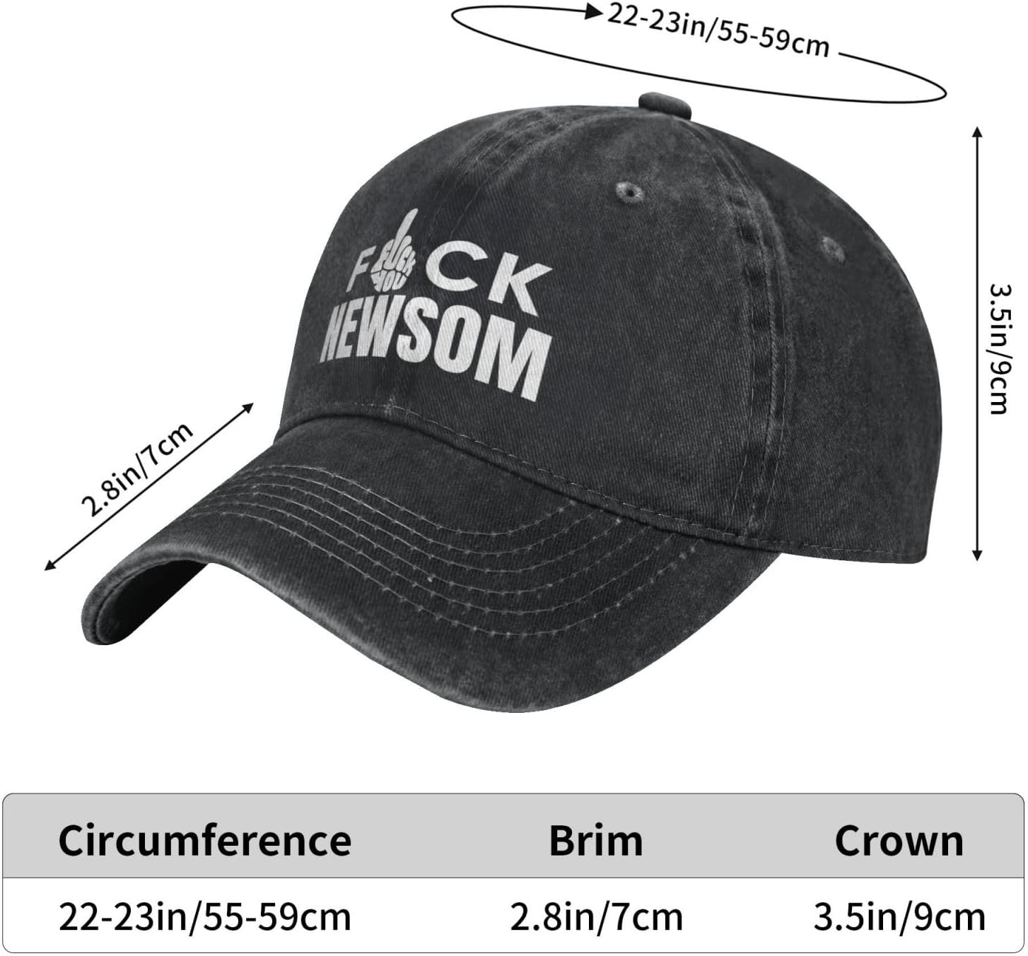 Fuck Newsom Hat Newsom Sucks Hat Trucker Cap for Men Women Black