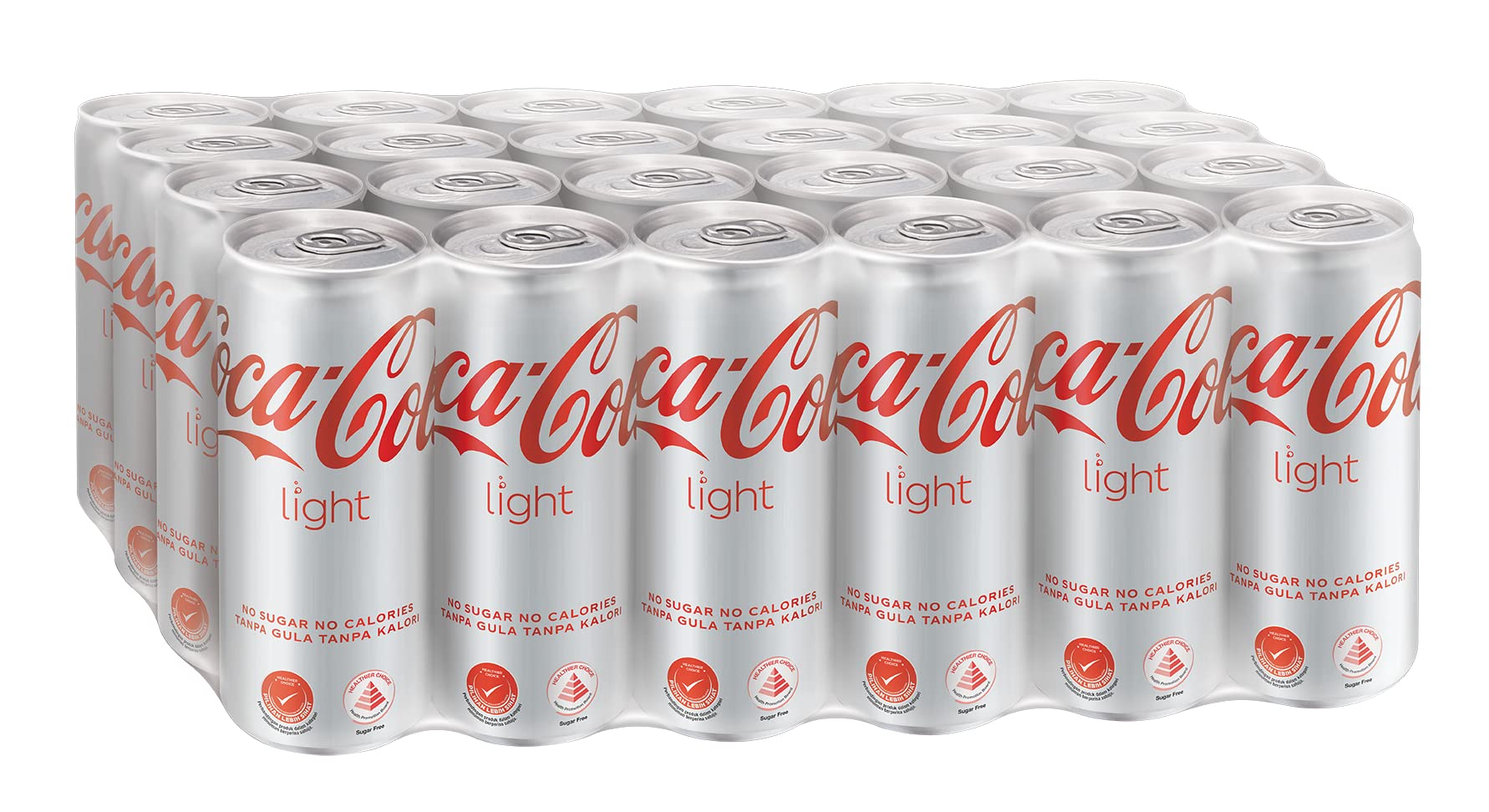 Coca-Cola Light Carbonated Soft Drink, No Sugar No Calories, Each 320ml X Pack of 24 Cans (From Vietnam) Get Flavourito Kunafa Chocolate 20g Absolutely Free From DECADENT FOODS-image-49