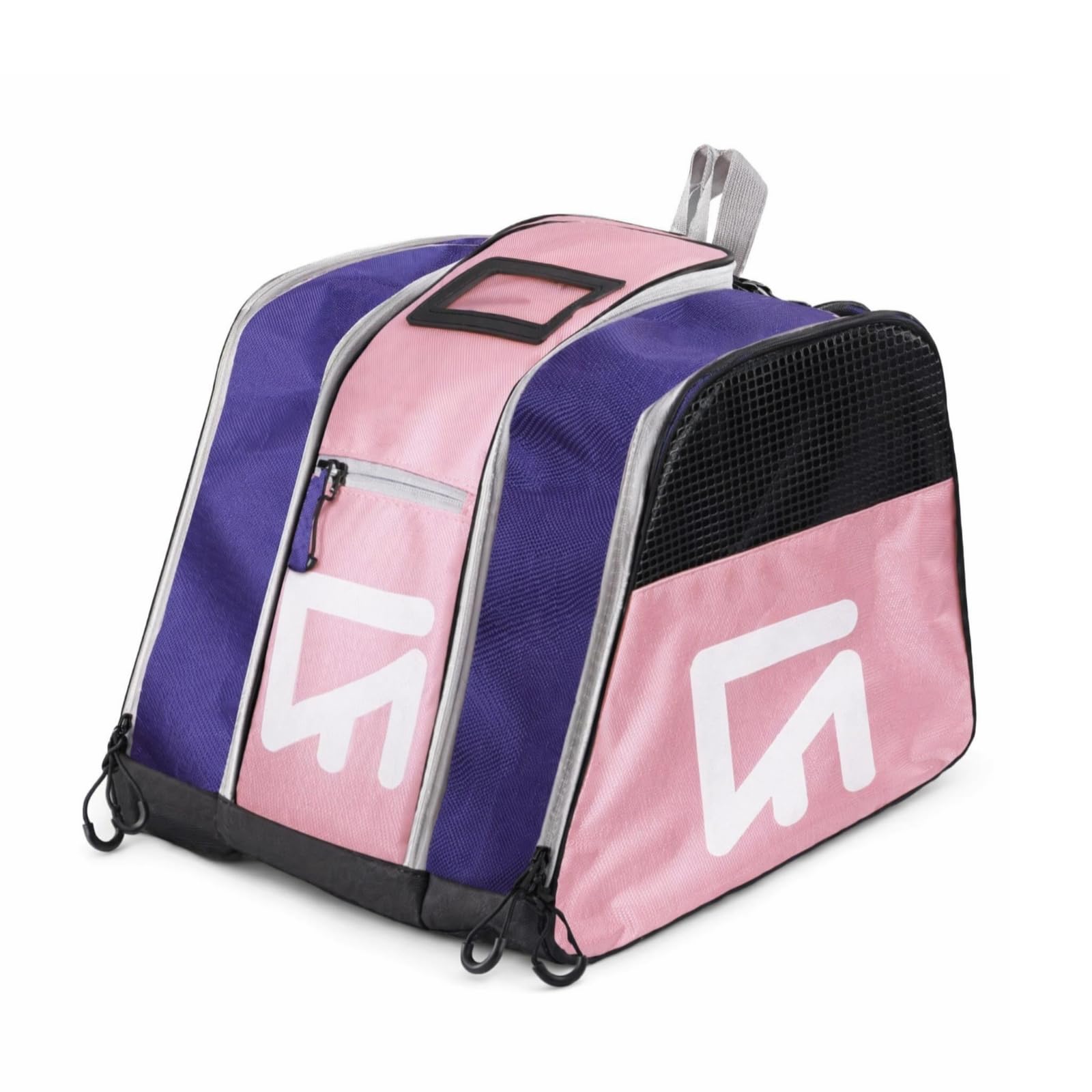 Skate-Rucksack mit Netzbelüftung praktisch Inlineskate-Rucksack atmungsaktiv Schlittschuhtasche mit Schultriemen für Rollschuhplatz, Array, Rosa