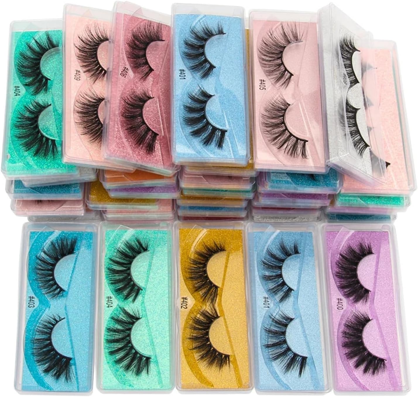 UAMOU まつげアイバルク 10-200 ペアミンクまつげ厚いつけまつげメイクナチュラルロングつけまつげバルク Cilios Ch