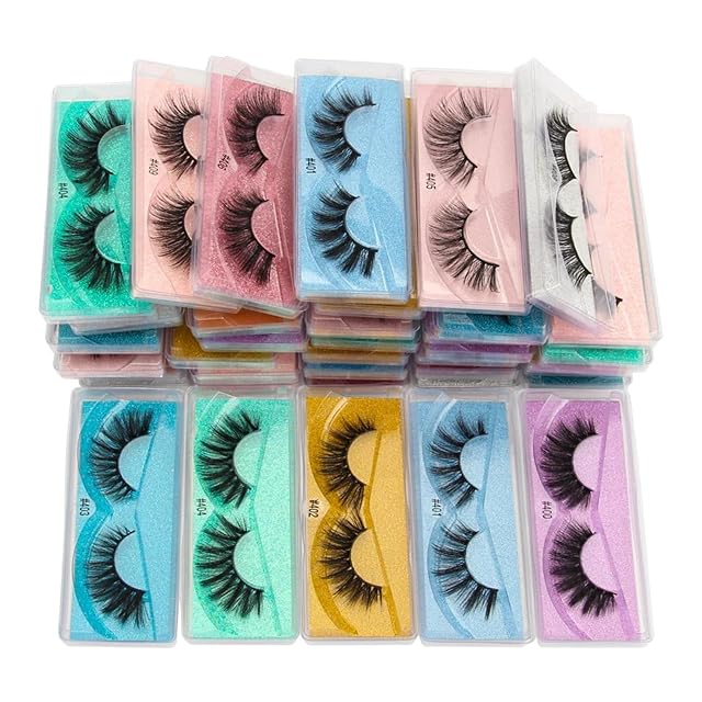 UAMOU Lashes Bulk 10 20 50 100 200 Pairs 3d Mink Lashes Natural Long Eyelashes Fluffy Faux Cils