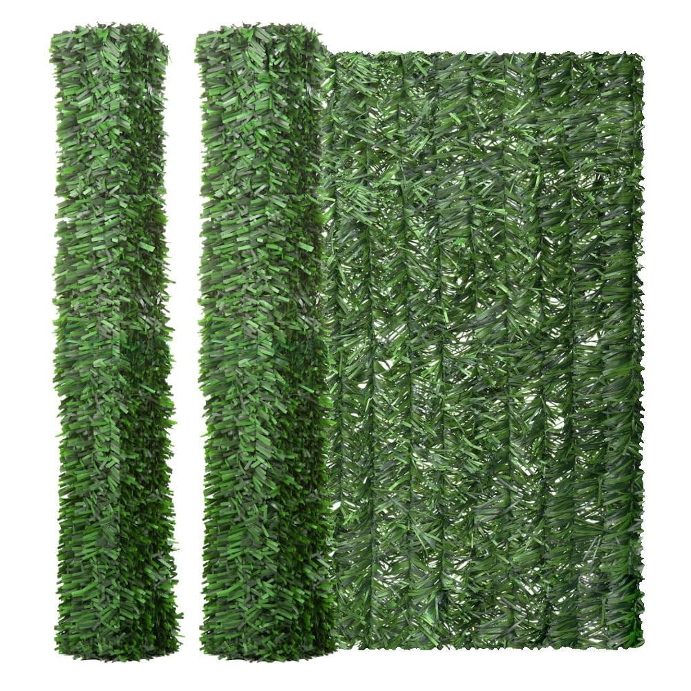 LOLAhome Pack 2 Seto Artificial Verde 3x1,5 m. 2 un. Privacidad Natural | Alta Ocultación, con Tratamiento UV, Realista y Natural, No inflamable, Transpirable. Para Jardin, Balcón, Terraza