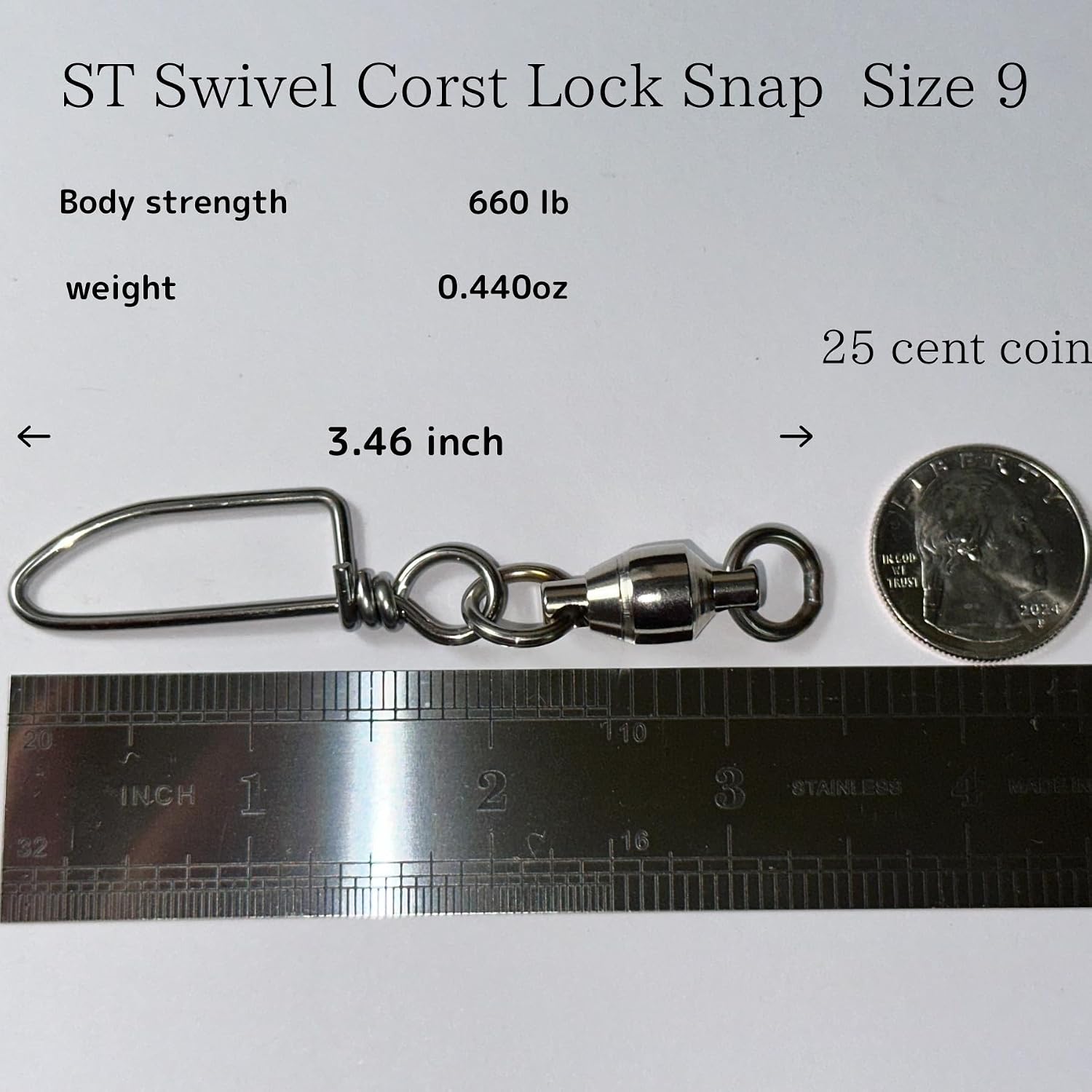 Tsuridamashii ST Swivel with CL-Snap 6BB Made in Japan – Brass Body Stainless Steel, Easy One-Hand Snap, 360° Anti-Twist Heavy Duty, Saltwater Freshwater Trolling Jigging, 55-661lb