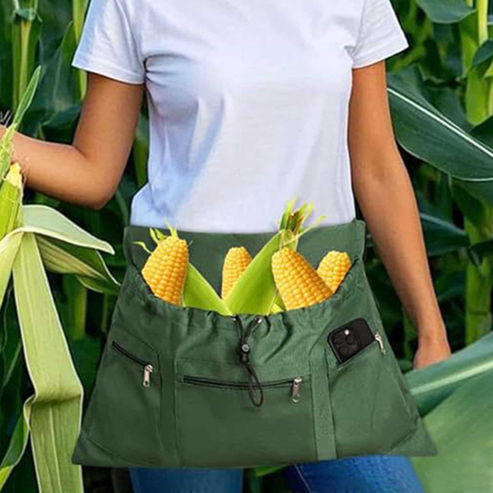 Delantal De Jardinería Para Mujeres Bolsa De Almacenamiento Impermeable Con | Delantal Portador Granero Para Mujeres Recogiendo Bayas Tamaño Calabazas Granja Propiedad Huerto Patio trasero