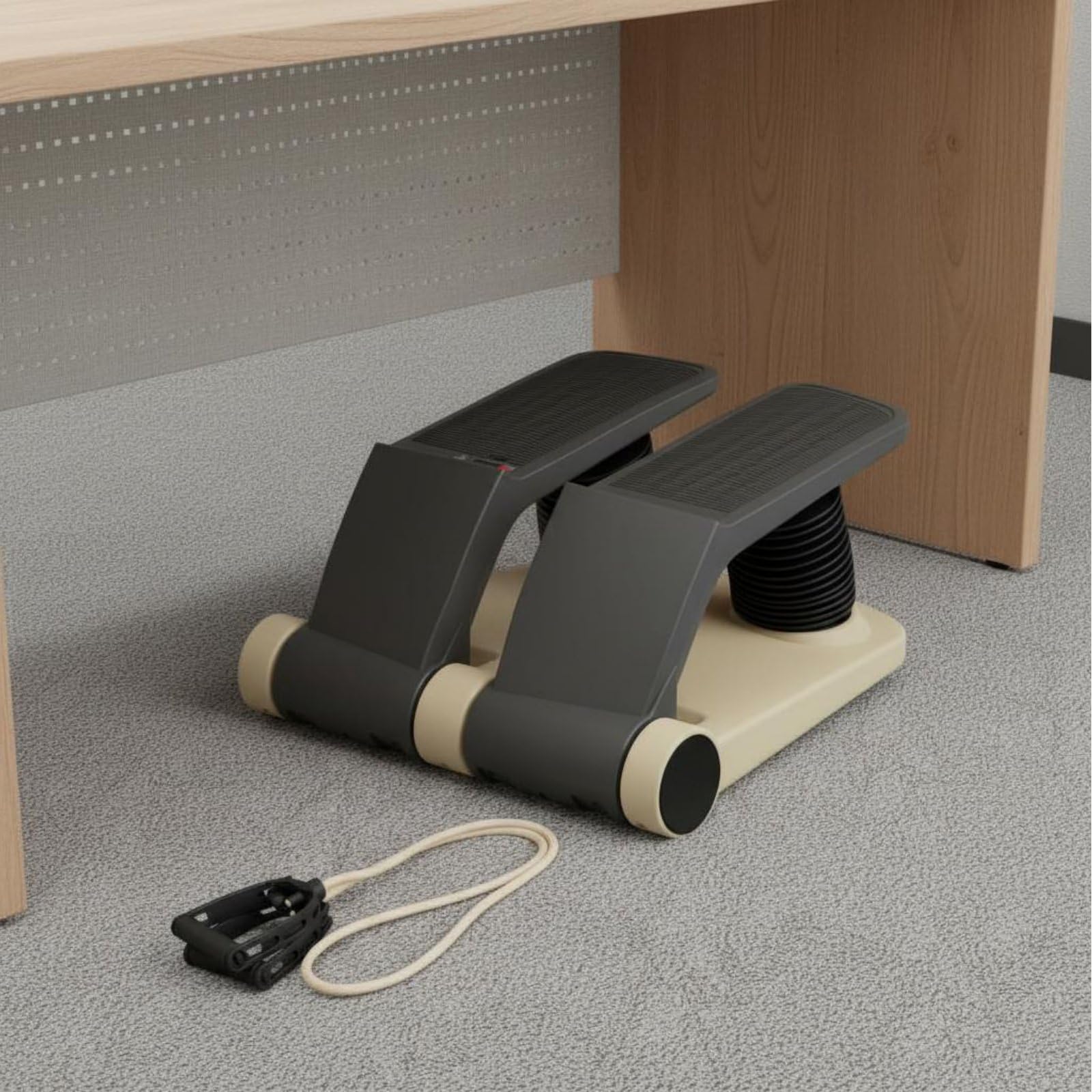 Stepper Fitness Casa Fitness Attrezzi Casa Attrezzi Palestra Casa Glutei E Gambe Mini Stepper da Casa con Fasce di Resistenza Grey