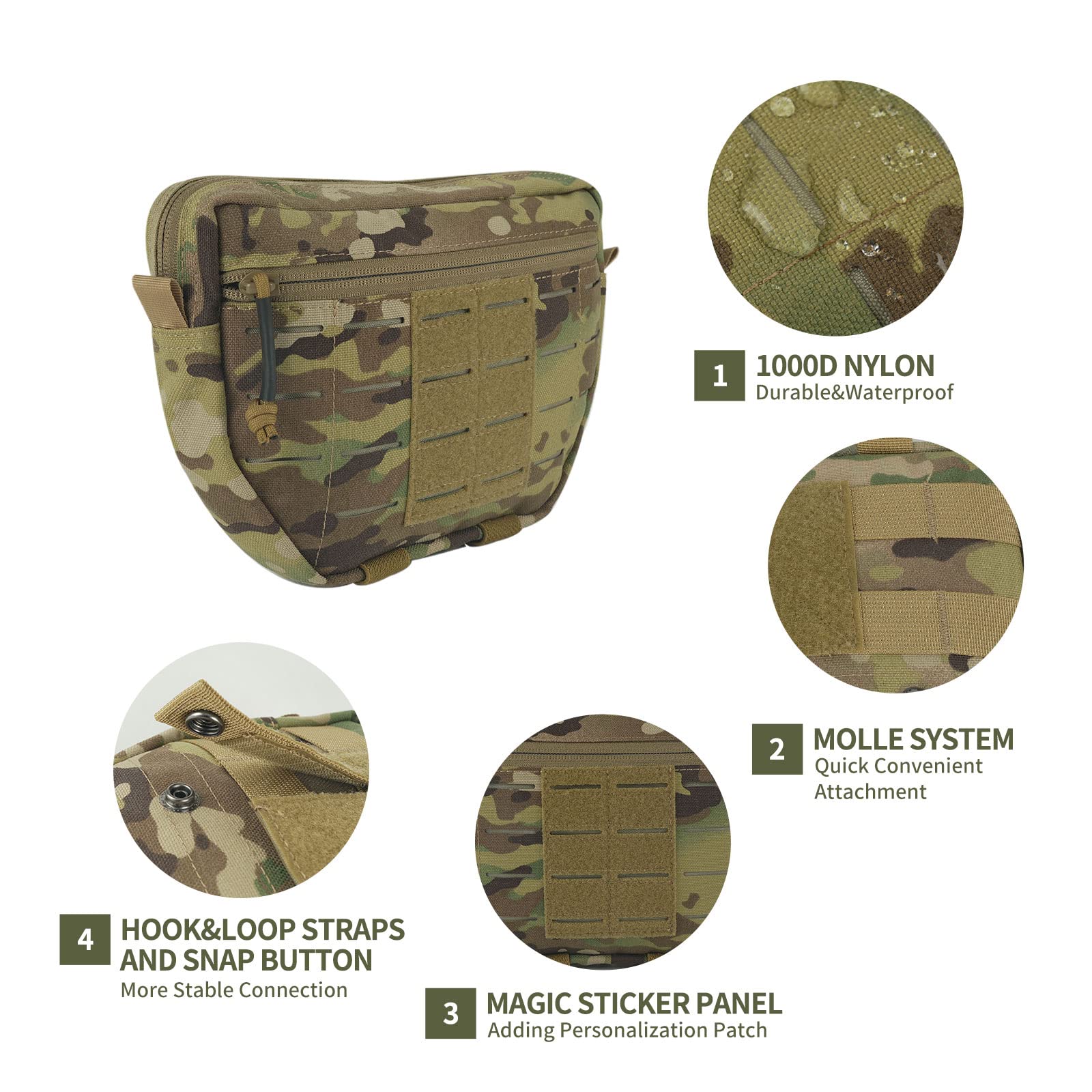 MYTHFINDER Taktische Drop Pouch – Molle Tasche Für Weste, Rucksack & Gürtel