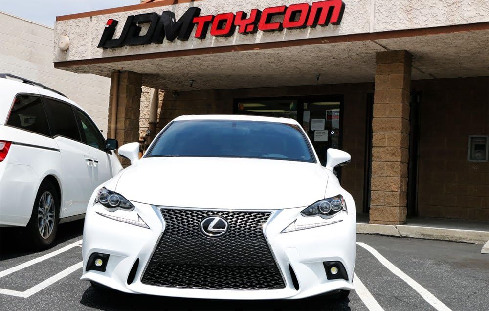 iJDMTOY 70-600-White 6000K Xenon White High Power LED Projector Lens Fog Light F-Sport Compatible with 2014 2015 2016 Lexus IS200t IS250 IS300 IS350