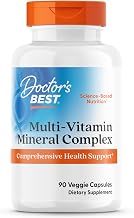 Doctors Best Multi-Vitamin Mineral Complex, Comprehensive Health Support, Non-GMO, Gluten Free, Vegan 90 Veggie Capsules