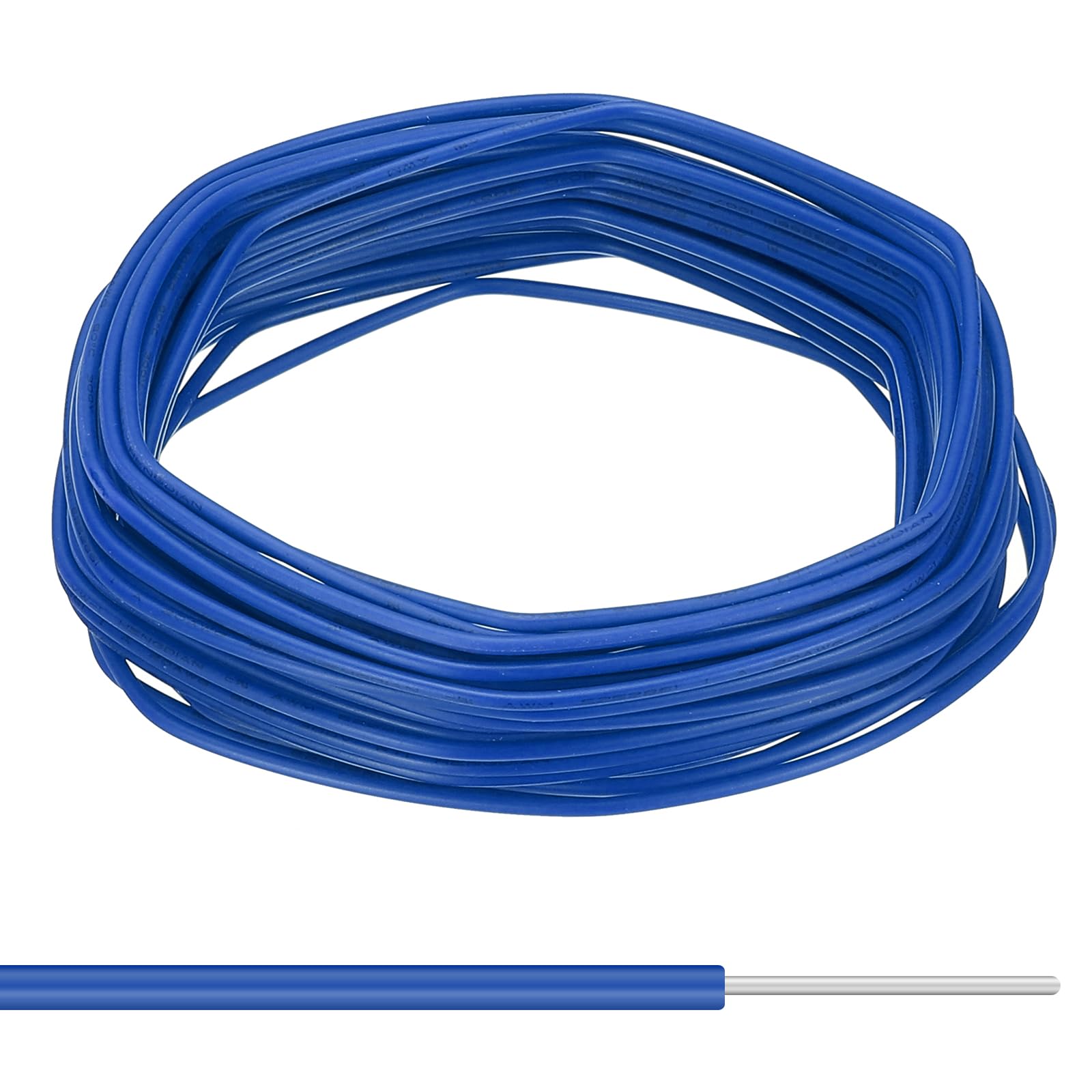 PATIKIL 24AWG Solid Electric Wire, 1 Pcs 49Ft Hook Up Tinned Copper Wire 1007 PVC Solid Single Core Wire for Home Improvement Circuit Computer Line,