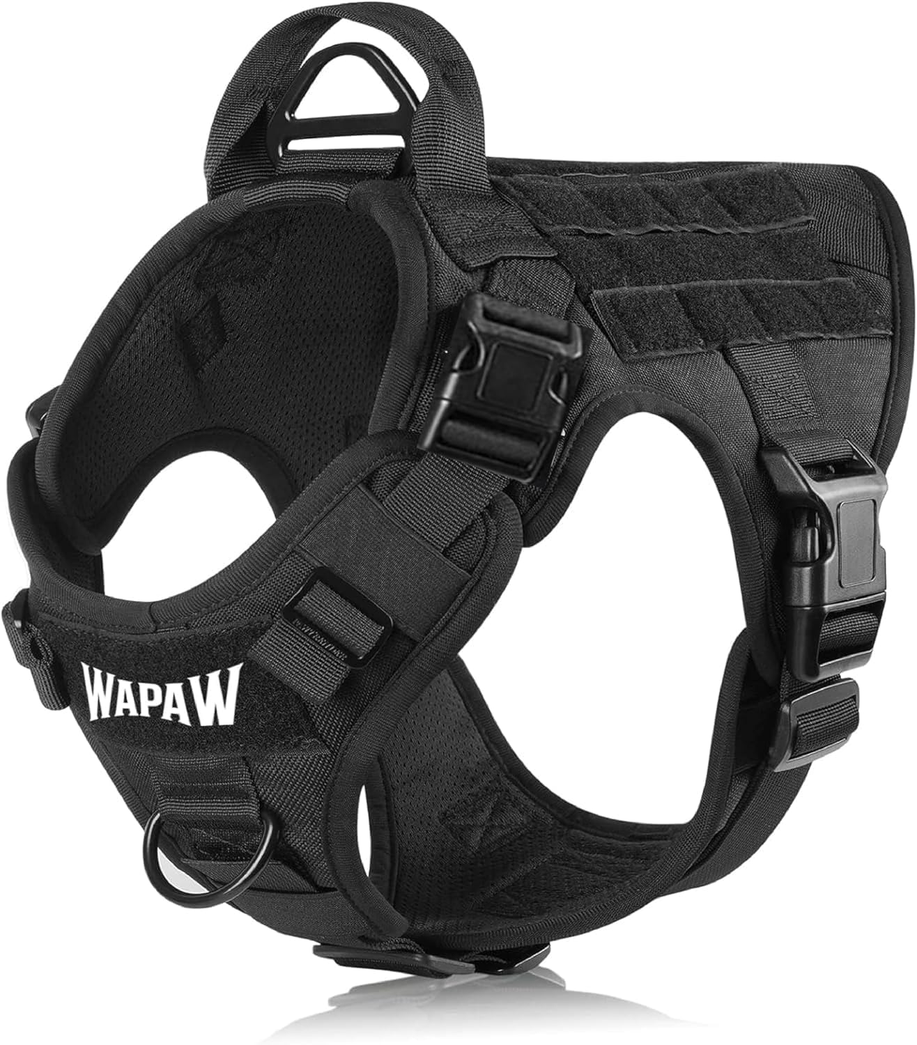 No-Pull Dog Tactical Harness – Adjustable Military-Grade Pet Vest for Large Dogs, Outdoor Training Harness, Easy Control No-Choke Vest, Durable Tactical Black Vest for Active, Sporty Dogs