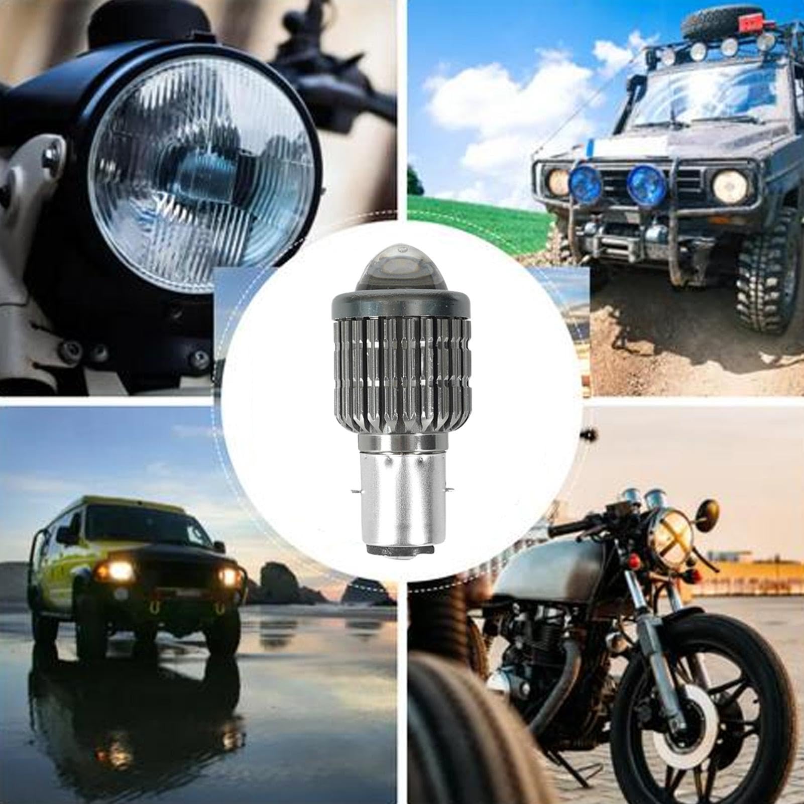 Motosiklet Far Grubu, LED Motosiklet Far - Motosiklet Far Ampulleri,Su Geçirmez Sürüş Işıkları, LED Ampul Yüksek Parlaklık Yedek Parçalar, Motosiklet Aksesuarları