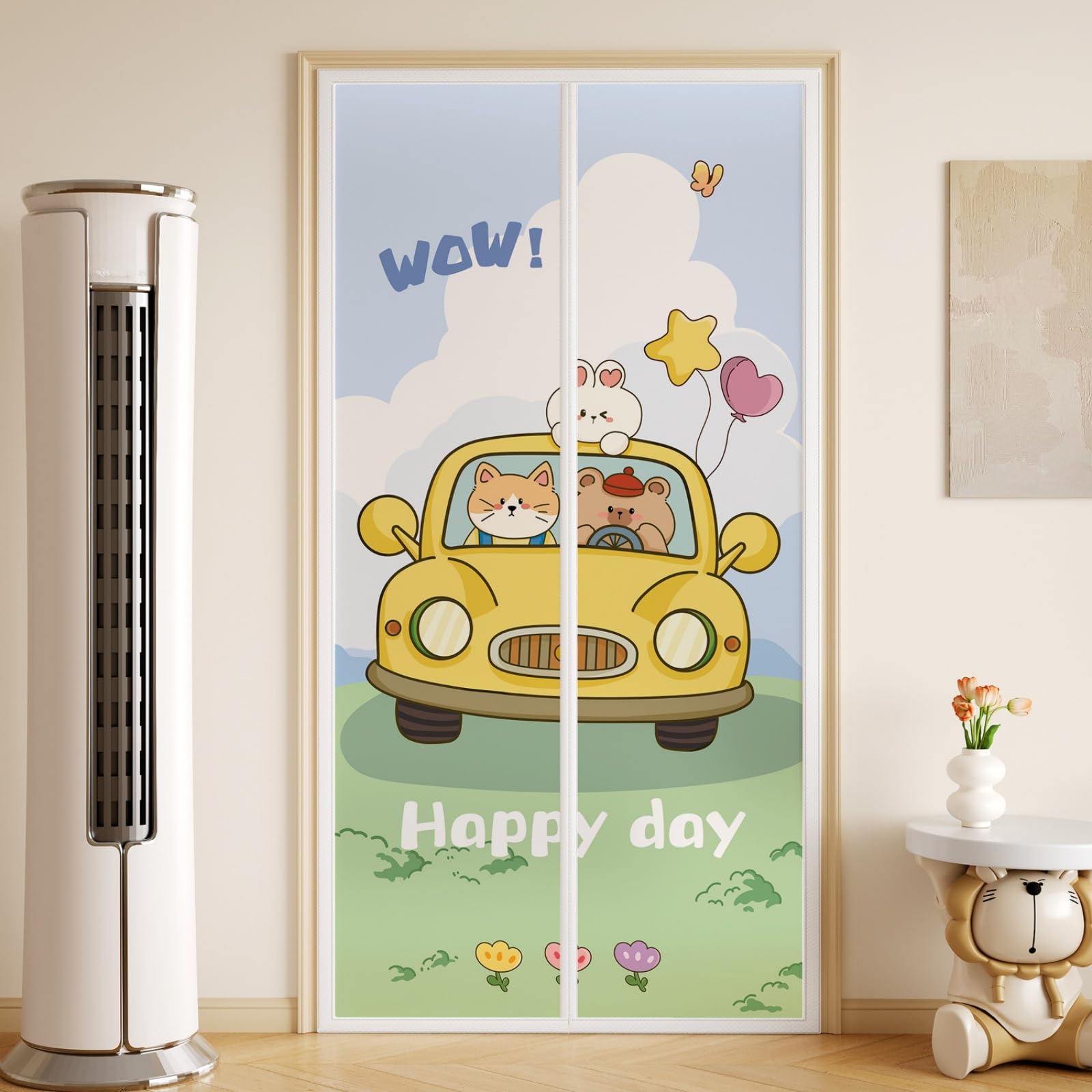 Moustiquaire porte fenetre magnetique Surwin 80x205cm rideau anti mouche
