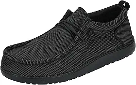 Mocassim masculino de largura larga com palmilhas de suporte de arco masculino casual para fascite plantar com suporte de arco